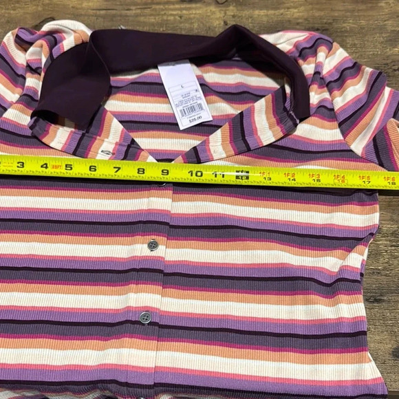 NWT Wild Fable Burgundy Striped Shirt Dress Size Large - Picture 4 of 5